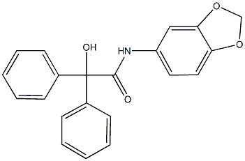 N-(1,3-benzodioxol-5-yl)-2-hydroxy-2,2-diphenylacetamide Structure