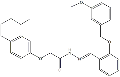 N'-{2-[(3-methoxybenzyl)oxy]benzylidene}-2-(4-pentylphenoxy)acetohydrazide,350475-49-9,结构式