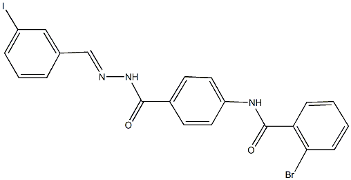 2-bromo-N-(4-{[2-(3-iodobenzylidene)hydrazino]carbonyl}phenyl)benzamide,350479-50-4,结构式