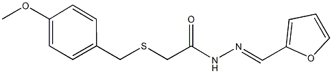 N'-(2-furylmethylene)-2-[(4-methoxybenzyl)sulfanyl]acetohydrazide Struktur