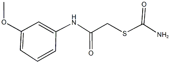 S-[2-(3-methoxyanilino)-2-oxoethyl] thiocarbamate 结构式