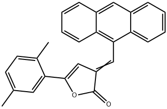 3-(9-anthrylmethylene)-5-(2,5-dimethylphenyl)-2(3H)-furanone 结构式