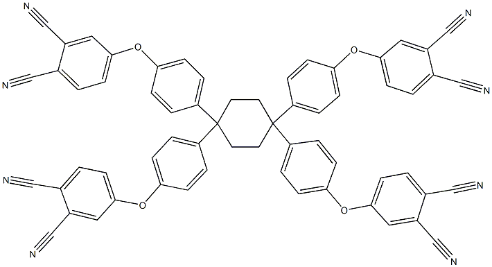 -(4-{1,4,4-tris[4-(3,4-dicyanophenoxy)phenyl]cyclohexyl}phenoxy)phthalonitrile Structure