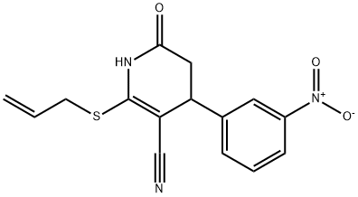 2-(allylsulfanyl)-4-(3-nitrophenyl)-6-oxo-1,4,5,6-tetrahydro-3-pyridinecarbonitrile Structure