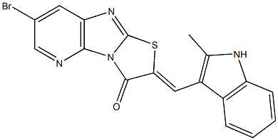 7-bromo-2-[(2-methyl-1H-indol-3-yl)methylene][1,3]thiazolo[2',3':2,3]imidazo[4,5-b]pyridin-3(2H)-one Structure