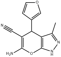 350715-02-5 6-amino-4-(3-furyl)-3-methyl-1,4-dihydropyrano[2,3-c]pyrazole-5-carbonitrile