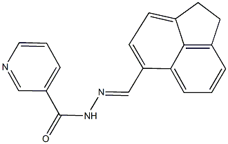 N'-(1,2-dihydro-5-acenaphthylenylmethylene)nicotinohydrazide Structure