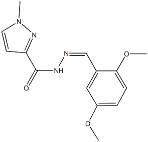 N'-(2,5-dimethoxybenzylidene)-1-methyl-1H-pyrazole-3-carbohydrazide Struktur