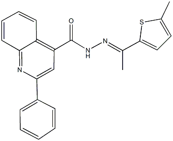 N'-[1-(5-methyl-2-thienyl)ethylidene]-2-phenyl-4-quinolinecarbohydrazide,350988-53-3,结构式