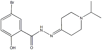 5-bromo-2-hydroxy-N'-(1-isopropyl-4-piperidinylidene)benzohydrazide,350988-70-4,结构式