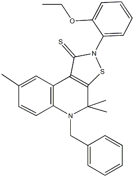 5-benzyl-2-(2-ethoxyphenyl)-4,4,8-trimethyl-4,5-dihydroisothiazolo[5,4-c]quinoline-1(2H)-thione Structure