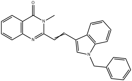 2-[2-(1-benzyl-1H-indol-3-yl)vinyl]-3-methyl-4(3H)-quinazolinone,350995-13-0,结构式