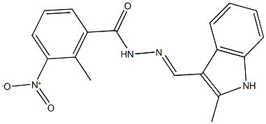 3-nitro-2-methyl-N'-[(2-methyl-1H-indol-3-yl)methylene]benzohydrazide Structure