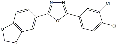 2-(1,3-benzodioxol-5-yl)-5-(3,4-dichlorophenyl)-1,3,4-oxadiazole Structure