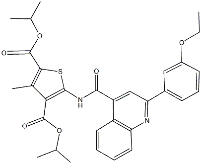 350997-92-1 diisopropyl 5-({[2-(3-ethoxyphenyl)-4-quinolinyl]carbonyl}amino)-3-methyl-2,4-thiophenedicarboxylate