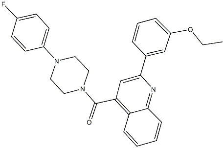 2-(3-ethoxyphenyl)-4-{[4-(4-fluorophenyl)piperazin-1-yl]carbonyl}quinoline Structure