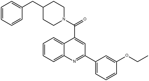 4-[(4-benzyl-1-piperidinyl)carbonyl]-2-(3-ethoxyphenyl)quinoline,350998-48-0,结构式