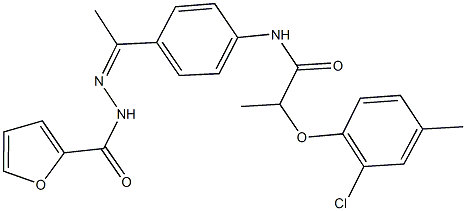 350998-72-0 2-(2-chloro-4-methylphenoxy)-N-{4-[N-(2-furoyl)ethanehydrazonoyl]phenyl}propanamide