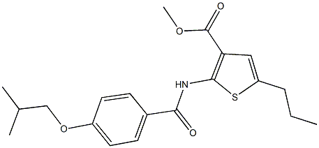 methyl 2-[(4-isobutoxybenzoyl)amino]-5-propyl-3-thiophenecarboxylate Structure