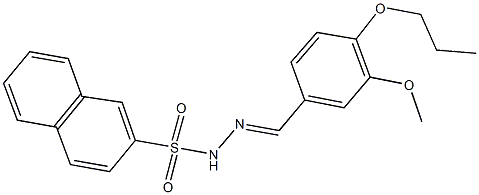 N'-(3-methoxy-4-propoxybenzylidene)-2-naphthalenesulfonohydrazide,350999-40-5,结构式