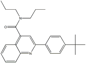 2-(4-tert-butylphenyl)-N,N-dipropyl-4-quinolinecarboxamide Struktur