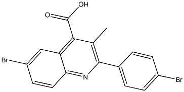 6-bromo-2-(4-bromophenyl)-3-methyl-4-quinolinecarboxylic acid Structure