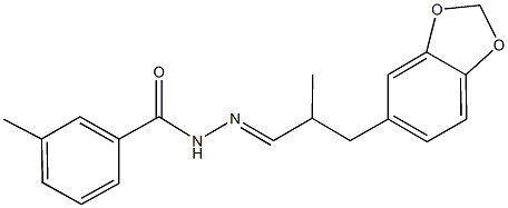 N'-[3-(1,3-benzodioxol-5-yl)-2-methylpropylidene]-3-methylbenzohydrazide Structure