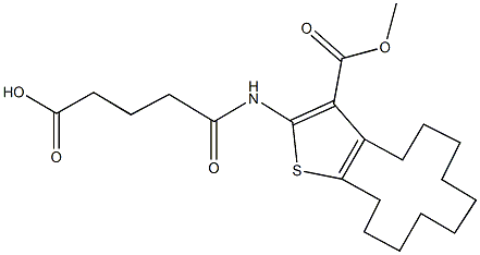 5-{[3-(methoxycarbonyl)-4,5,6,7,8,9,10,11,12,13-decahydrocyclododeca[b]thien-2-yl]amino}-5-oxopentanoic acid Structure