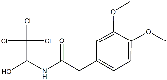 2-(3,4-dimethoxyphenyl)-N-(2,2,2-trichloro-1-hydroxyethyl)acetamide 结构式