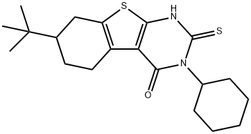 7-tert-butyl-3-cyclohexyl-2-sulfanyl-5,6,7,8-tetrahydro[1]benzothieno[2,3-d]pyrimidin-4(3H)-one Structure