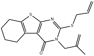 2-(allylsulfanyl)-3-(2-methyl-2-propenyl)-5,6,7,8-tetrahydro[1]benzothieno[2,3-d]pyrimidin-4(3H)-one Structure