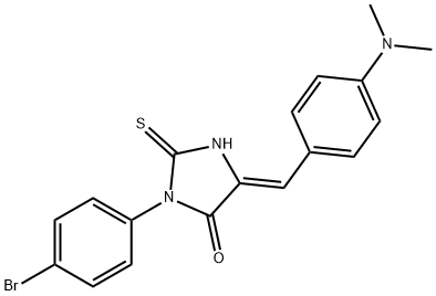 3-(4-bromophenyl)-5-[4-(dimethylamino)benzylidene]-2-thioxo-4-imidazolidinone,351034-10-1,结构式