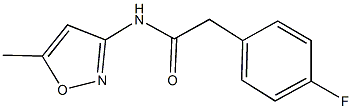 2-(4-fluorophenyl)-N-(5-methyl-3-isoxazolyl)acetamide,351060-75-8,结构式