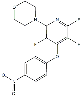 4-(3,5,6-trifluoro-4-{4-nitrophenoxy}pyridin-2-yl)morpholine,351062-72-1,结构式