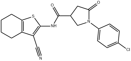 351067-01-1 1-(4-chlorophenyl)-N-(3-cyano-4,5,6,7-tetrahydro-1-benzothien-2-yl)-5-oxopyrrolidine-3-carboxamide