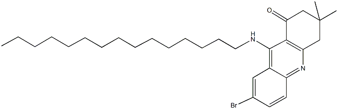 7-bromo-3,3-dimethyl-9-(pentadecylamino)-3,4-dihydro-1(2H)-acridinone Structure