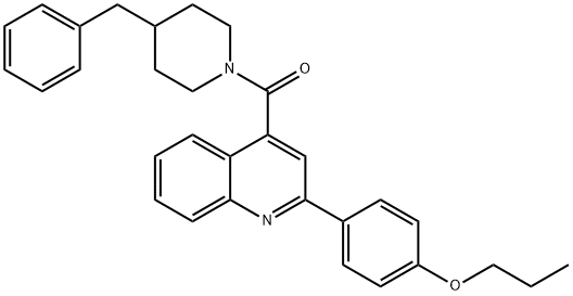 4-[(4-benzyl-1-piperidinyl)carbonyl]-2-(4-propoxyphenyl)quinoline,351154-86-4,结构式