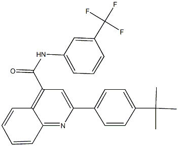 2-(4-tert-butylphenyl)-N-[3-(trifluoromethyl)phenyl]quinoline-4-carboxamide Structure