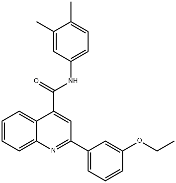 N-(3,4-dimethylphenyl)-2-(3-ethoxyphenyl)-4-quinolinecarboxamide Struktur