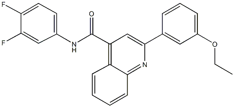 N-(3,4-difluorophenyl)-2-(3-ethoxyphenyl)-4-quinolinecarboxamide 化学構造式