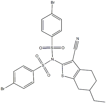 351156-67-7 4-bromo-N-[(4-bromophenyl)sulfonyl]-N-(3-cyano-6-ethyl-4,5,6,7-tetrahydro-1-benzothien-2-yl)benzenesulfonamide