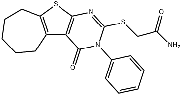 351159-97-2 2-[(4-oxo-3-phenyl-3,5,6,7,8,9-hexahydro-4H-cyclohepta[4,5]thieno[2,3-d]pyrimidin-2-yl)sulfanyl]acetamide
