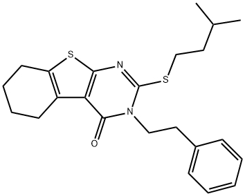 351161-84-7 2-(isopentylsulfanyl)-3-(2-phenylethyl)-5,6,7,8-tetrahydro[1]benzothieno[2,3-d]pyrimidin-4(3H)-one