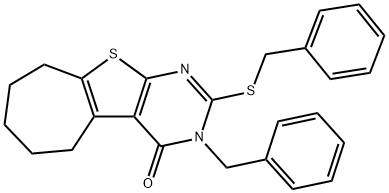 351161-96-1 3-benzyl-2-(benzylsulfanyl)-3,5,6,7,8,9-hexahydro-4H-cyclohepta[4,5]thieno[2,3-d]pyrimidin-4-one