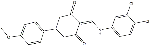 2-[(3,4-dichloroanilino)methylene]-5-(4-methoxyphenyl)-1,3-cyclohexanedione Structure