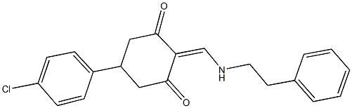 5-(4-chlorophenyl)-2-{[(2-phenylethyl)amino]methylene}-1,3-cyclohexanedione|