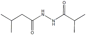 2-methyl-N'-(3-methylbutanoyl)propanohydrazide 化学構造式