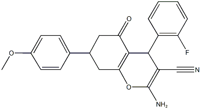 2-amino-4-(2-fluorophenyl)-7-(4-methoxyphenyl)-5-oxo-5,6,7,8-tetrahydro-4H-chromene-3-carbonitrile|