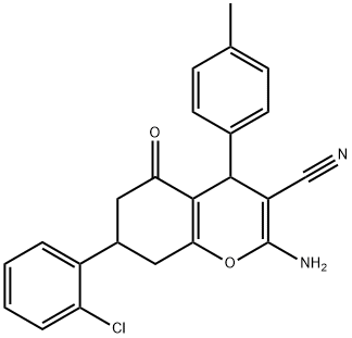 2-amino-7-(2-chlorophenyl)-4-(4-methylphenyl)-5-oxo-5,6,7,8-tetrahydro-4H-chromene-3-carbonitrile|