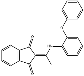 2-[1-(2-phenoxyanilino)ethylidene]-1H-indene-1,3(2H)-dione,351165-30-5,结构式